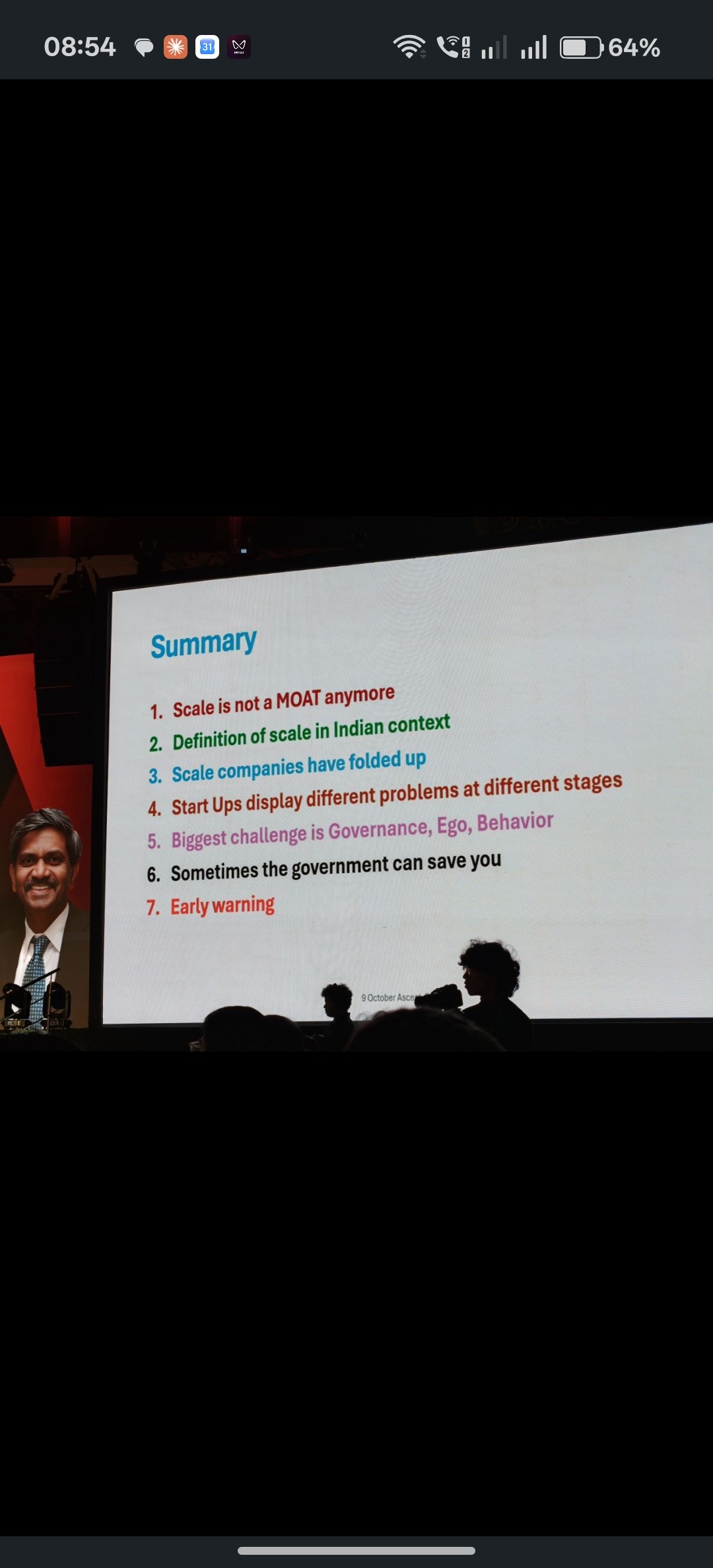 Summary slide from Dr. Ram Charan’s session